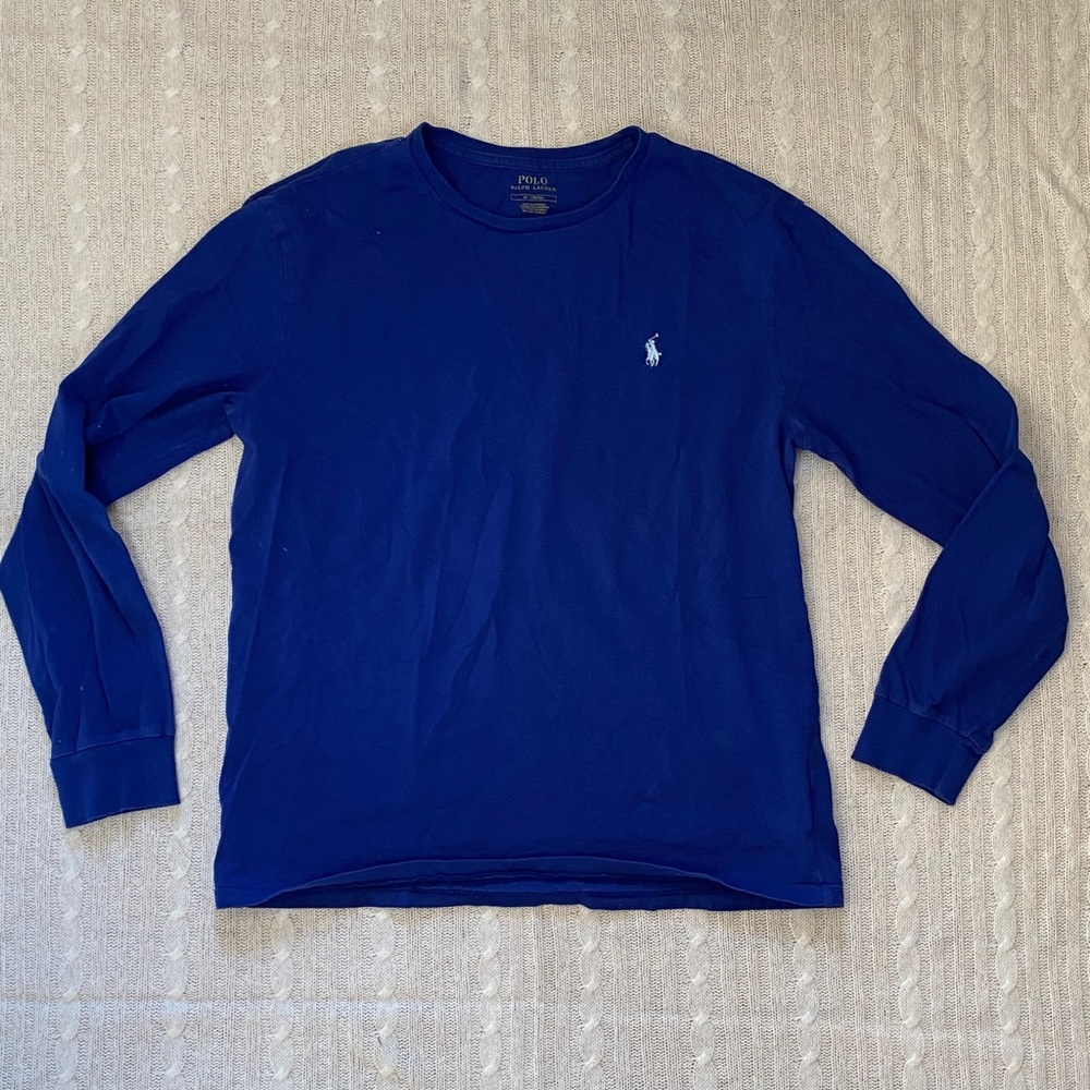 Polo by Ralph Lauren Men's Classic Navy Long Sleeve Tee
